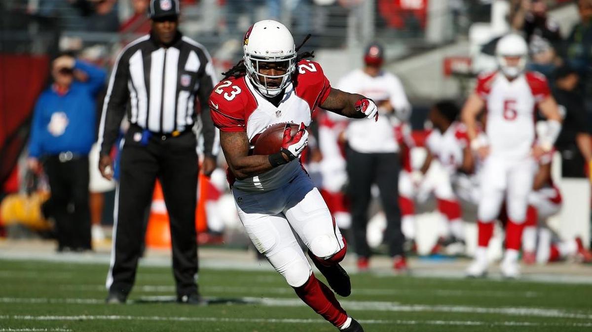 Arizona Cardinals running back Chris Johnson (23) against the San Francisco 49ers on Nov. 29. The year before, Sports Illustrated reported, he had stem cells from his bone marrow injected into his knee to rebuild cartilage after a torn meniscus.