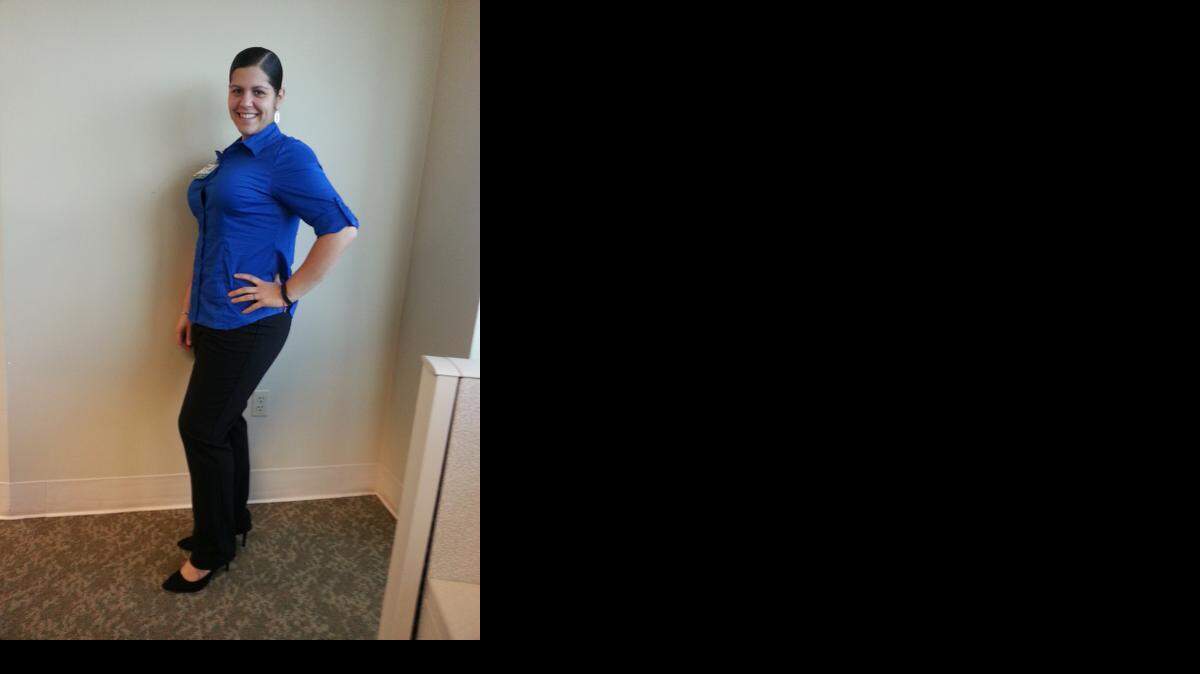
Nicole Perez, a 31-year-old claims specialist at Baptist Hospital, lost 100 pounds over 10 months in Baptist’s employee fitness and nutrition program. This is her After picture.


