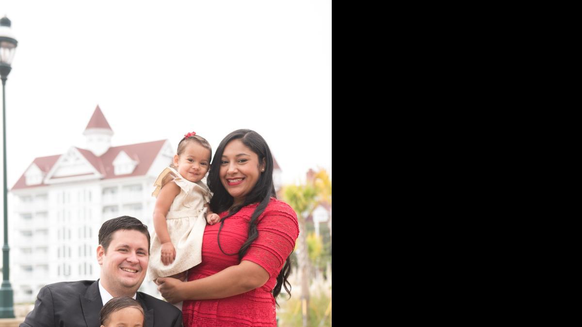 
Edward Higgins with his wife Julie and their 2-year-old twins, Isabella and Edward.
