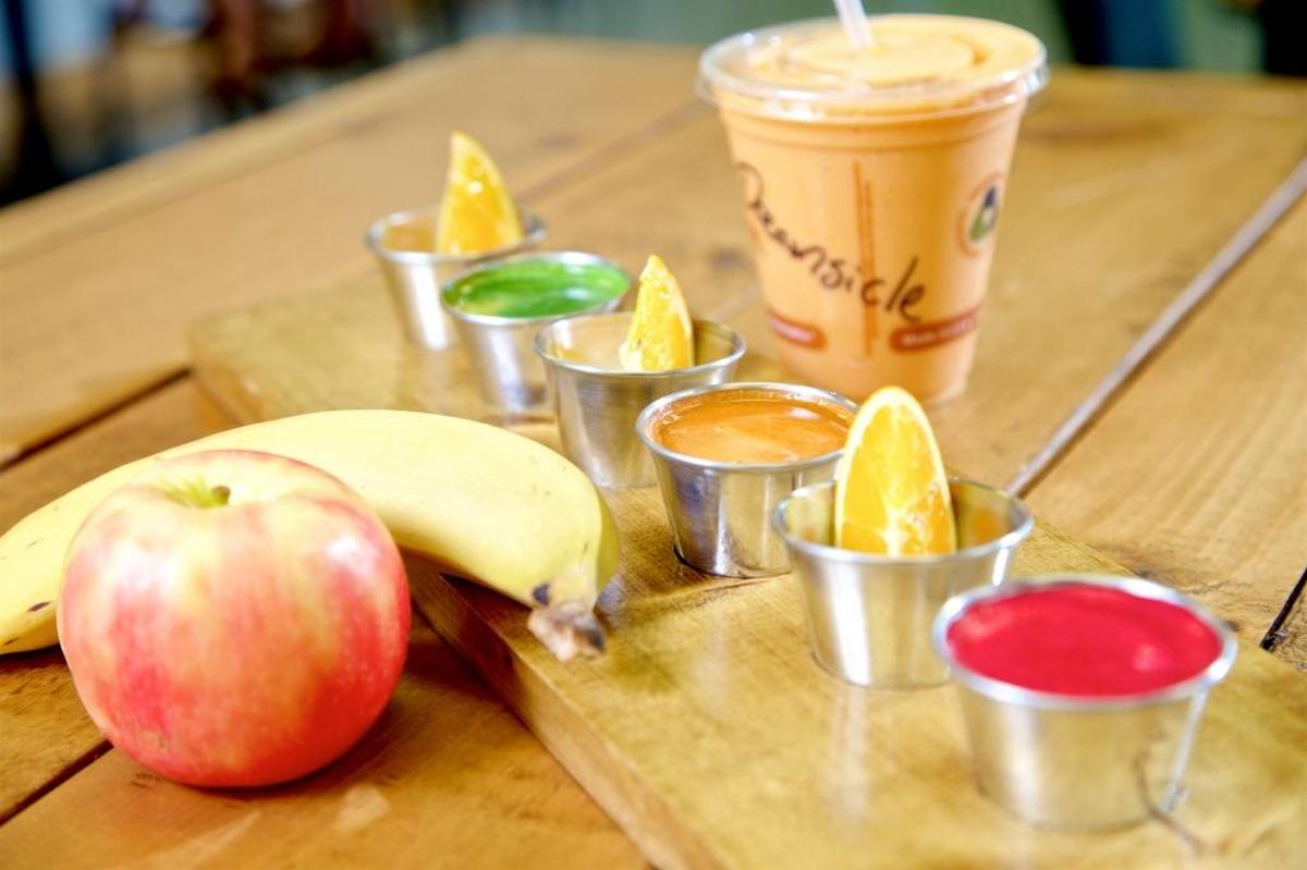 Juices can be high in added sugar content. Nutritionists say you are better off eating the fruit itself, rather than the juice.