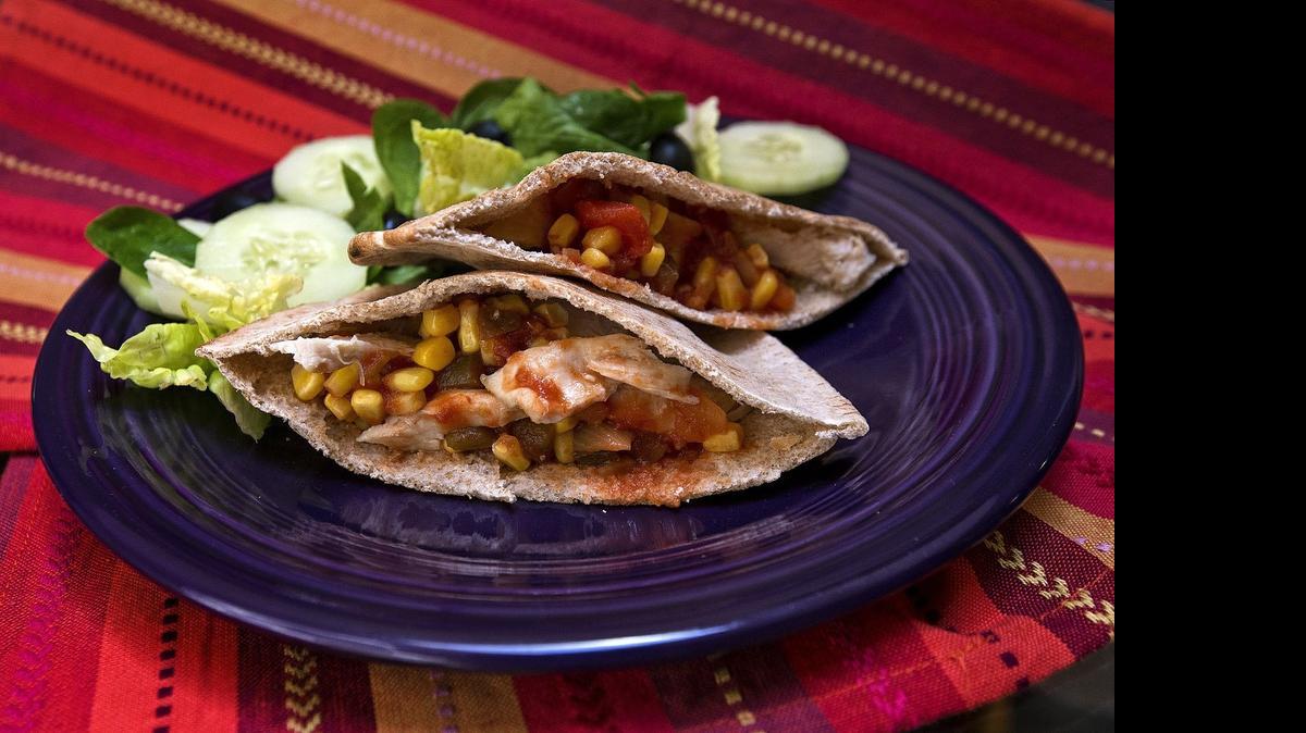 
Chicken Pita Pocket with Greek Salad 
