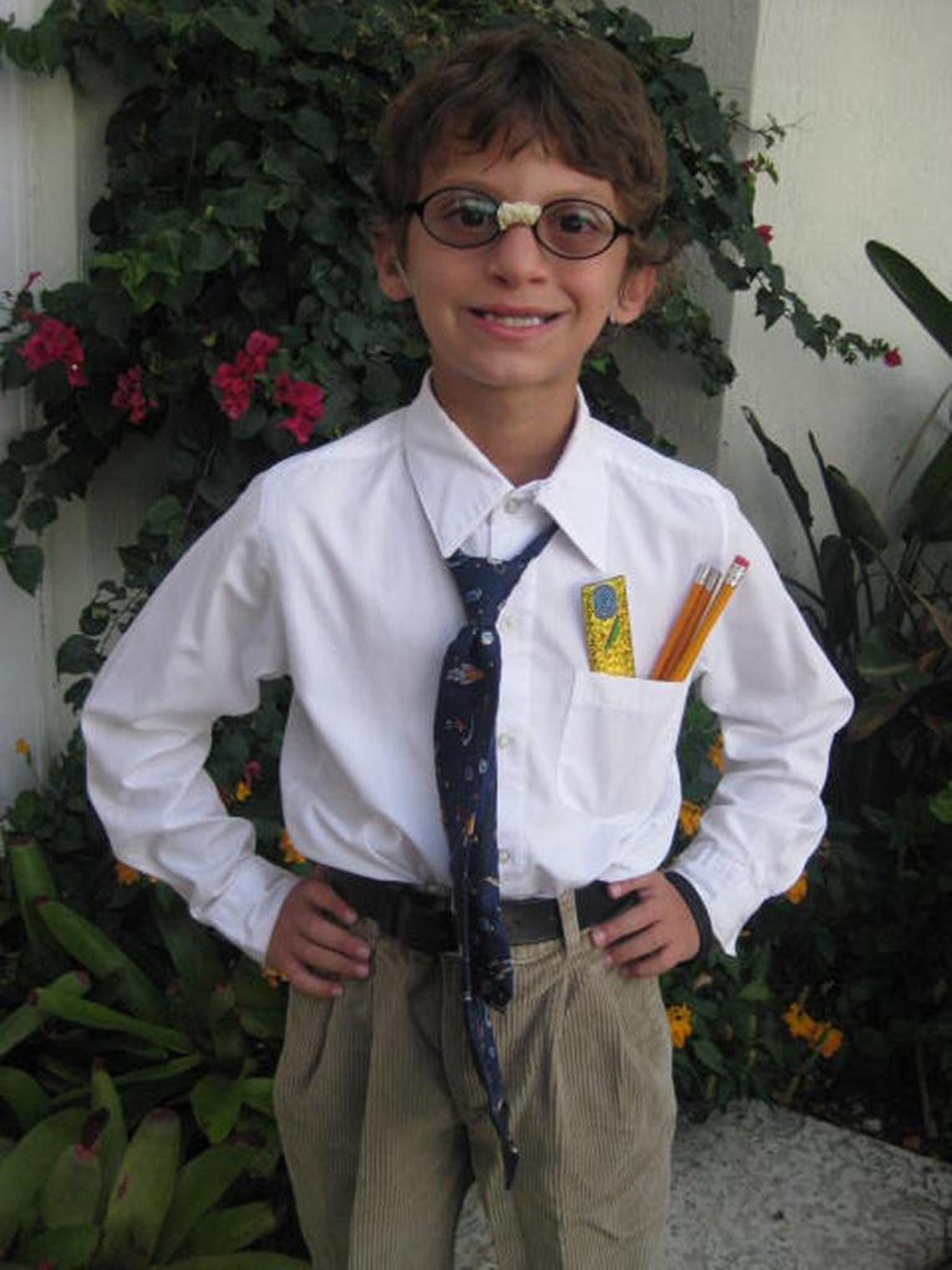A young Oliver Stern of Miami Beach as he overcame profound hearing loss caused by a cleft lip and palate.