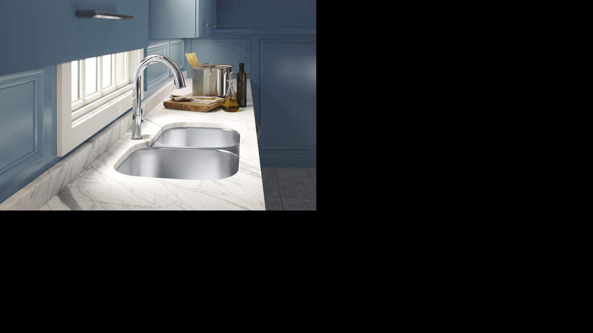 
The Undertone Preserve sink and Sensate kitchen faucet from Kohler.
