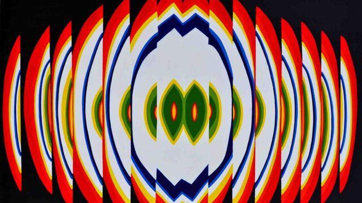 
‘Pop Optic’ by Marco Beria, a Venezuelan-born painter from Fountainhead Studios who will be the “ambassador” for the North Miami neighborhood exhibit.
