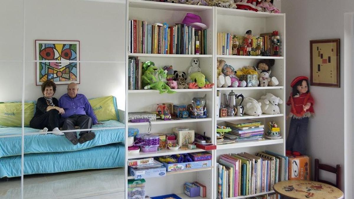 
Nora and Ted Weinreich have converted the bedrooms of their three kids into a grandkids' room, pictured here, a guest room/eclectic art room and a man cave/den for Ted.
