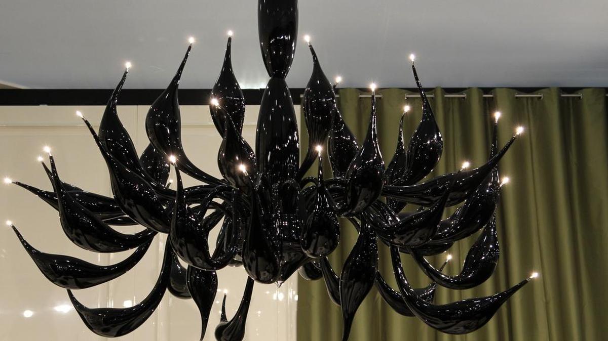 
Black chandelier is not a lighting fixture but more an art piece says creator Fabio Fornasier at the Maison & Objet Americas trade show.
