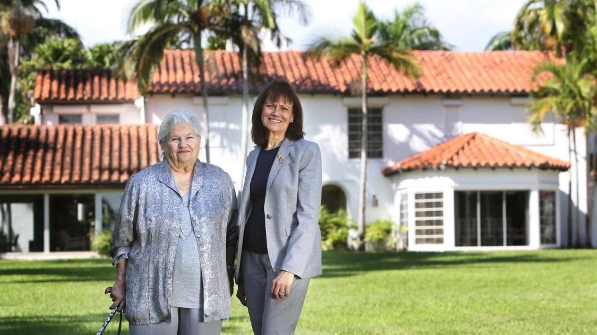 Dolly McIntyre, left, and Mary Burke are members of The Villagers, Miami-Dade’s oldest preservation group. McIntyre is a charter member; Burke is the current president.