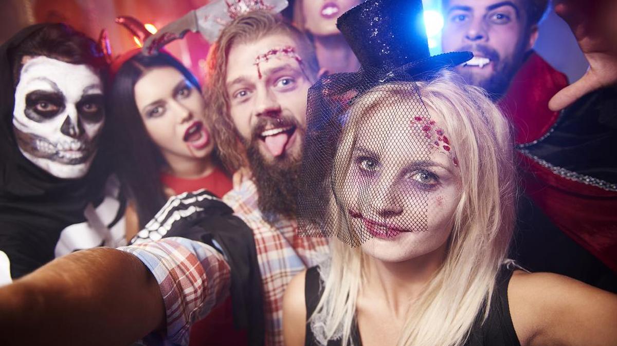 Selfie taken at the halloween party