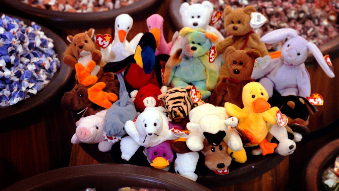 Beanie Babies are small, soft and colorful pellet packed stuffed animals.