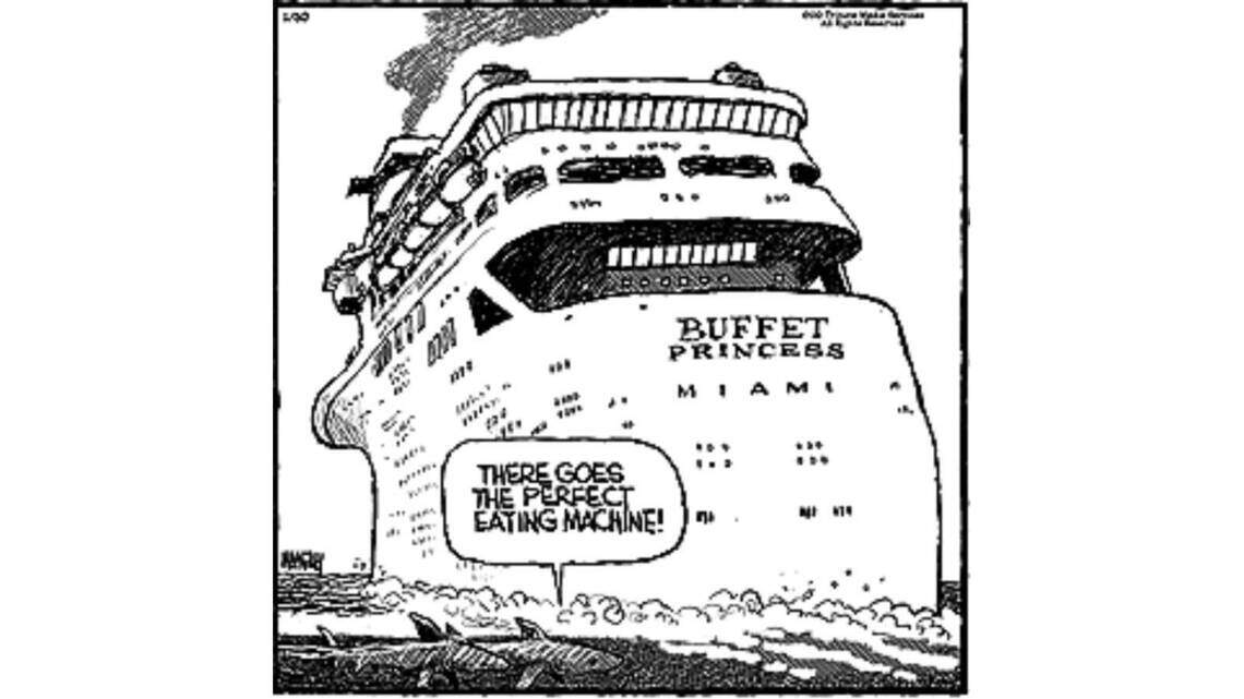 Classic ’00: I ate so much on my cruise they used me for the anchor