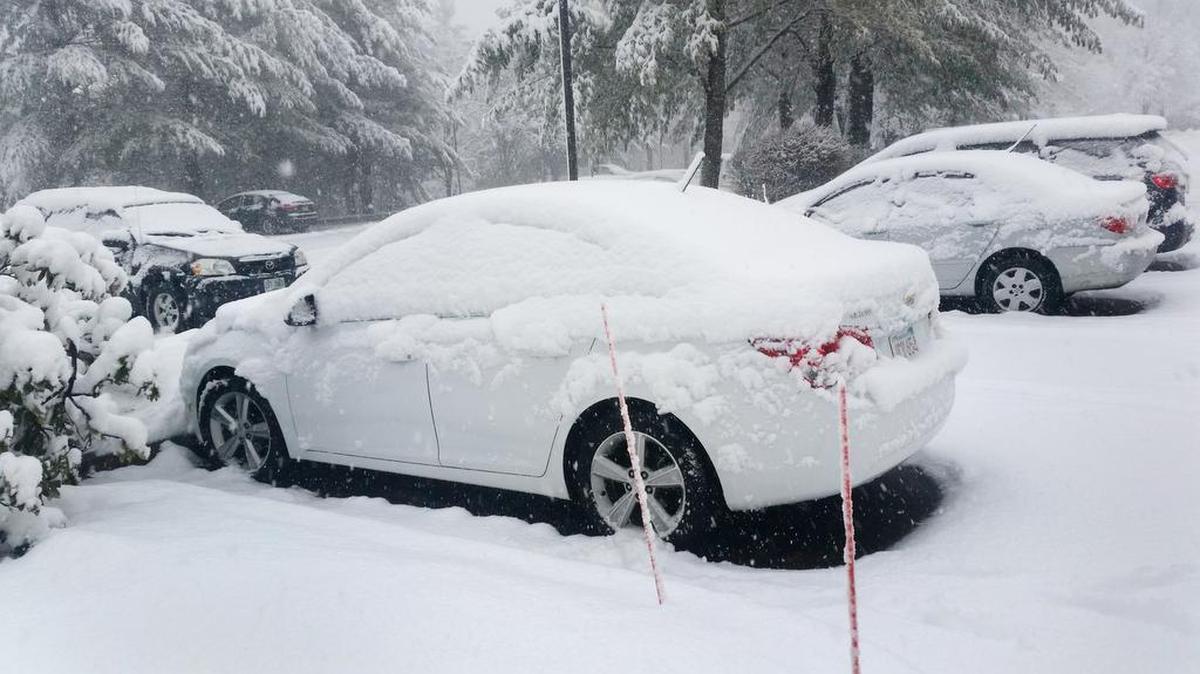 Dave Barry’s rental car enjoying the weather in New Hampshire.