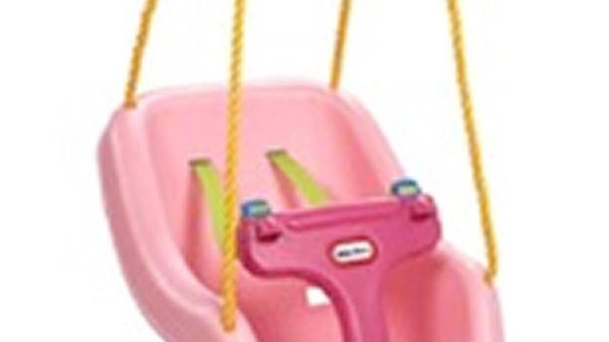 The Little Tykes 2-in-1 Snug ‘n Secure Pink swing under recall.