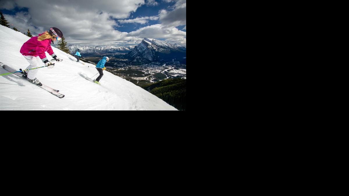 
Mount Norquay, in the Canadian Rockies, is just 15 minutes from the town of Banff, Alberta. It’s one of a number of small resorts located near larger, big-name resorts. While the small places don’t have as much terrain, they have shorter lines, lower costs and a more relaxed atmosphere. 
