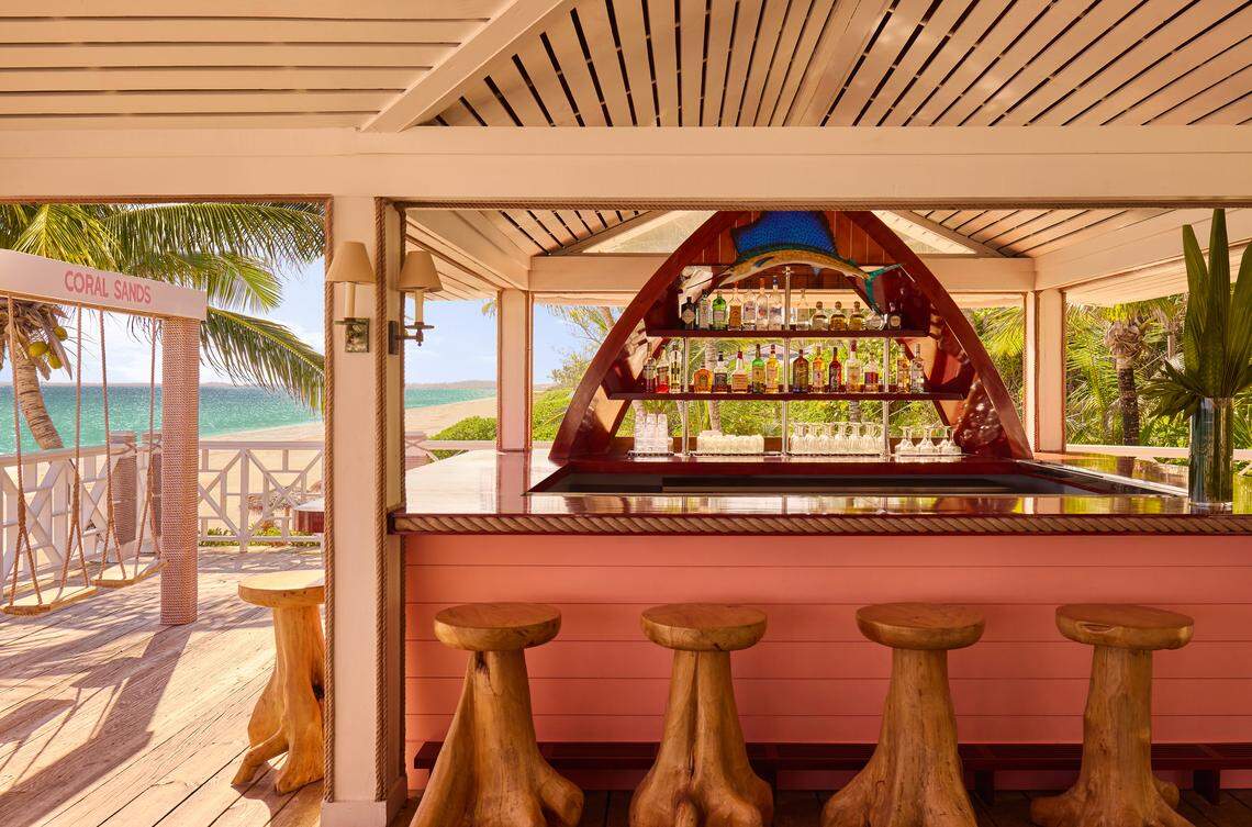 The Beach Bar at Coral Sands offers oceanfront dining with casual island fare and classic Bahamian drinks.