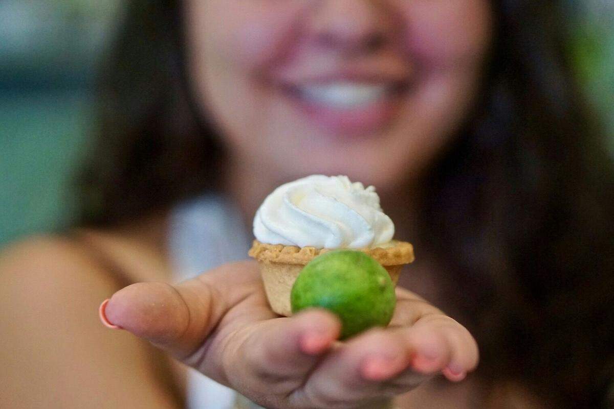 A Key lime tartlet from Ganache Bakery Café.