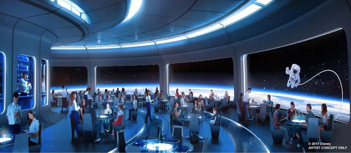 Adjacent to Mission: SPACE will be a new restaurant that will invite guests to travel high above the earth for an unforgettable dining experience.