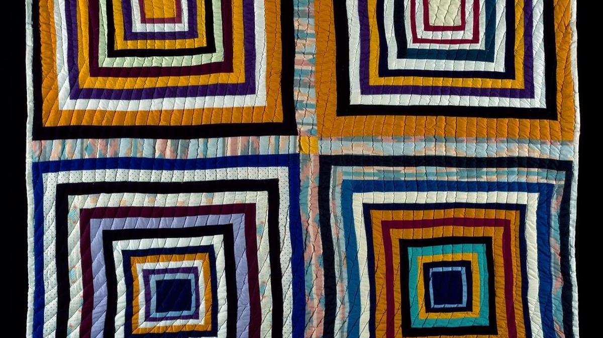 “Housetop Quilt,” by Rita Mae Pettway of Gee’s Bend, Alabama, will be part of the exhibit, “A Century of African-American Quilts,” at Colonial Williamsburg.
