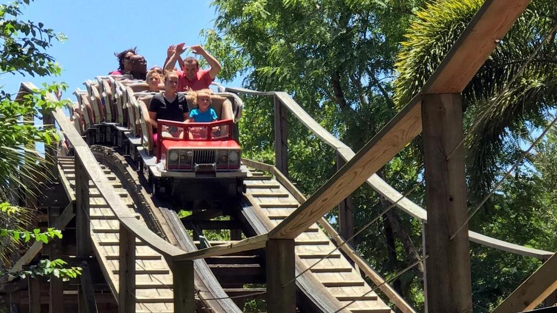 Coastersaurus is one of the only wooden coasters remaining in Florida. Originally named Triple Hurricane at Cypress Gardens Adventure Park, it was rebranded Coastersaurus and slowed down for kids when the old park reopened as Legoland in 2011. 