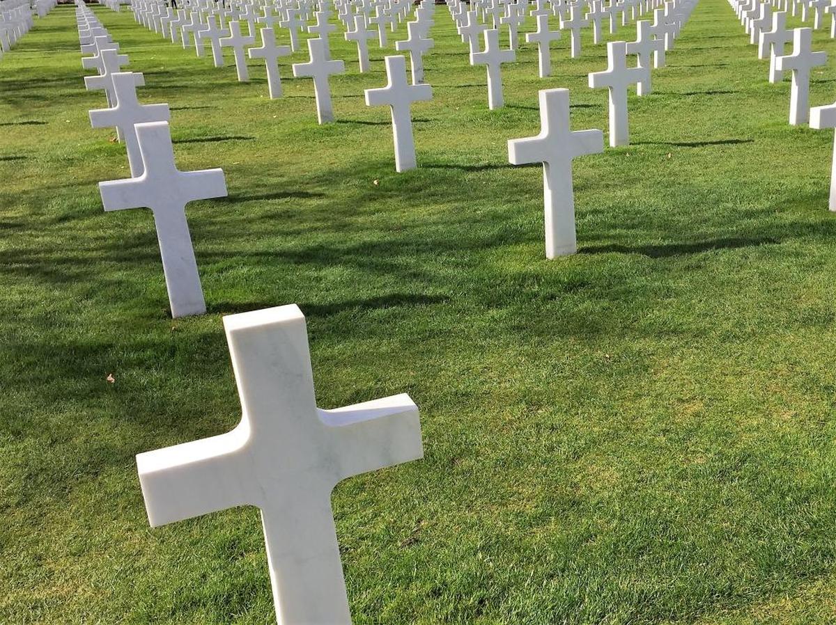 The American Cemetery near Omaha Beach, Normandy, France.