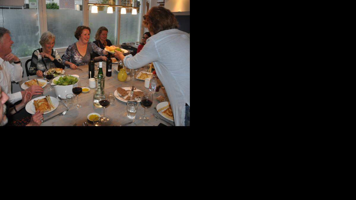 
The living room restaurant Caro Kookt, run by Caro van der Meulen, in the Jordaan district of Amsterdam. 2014. 

