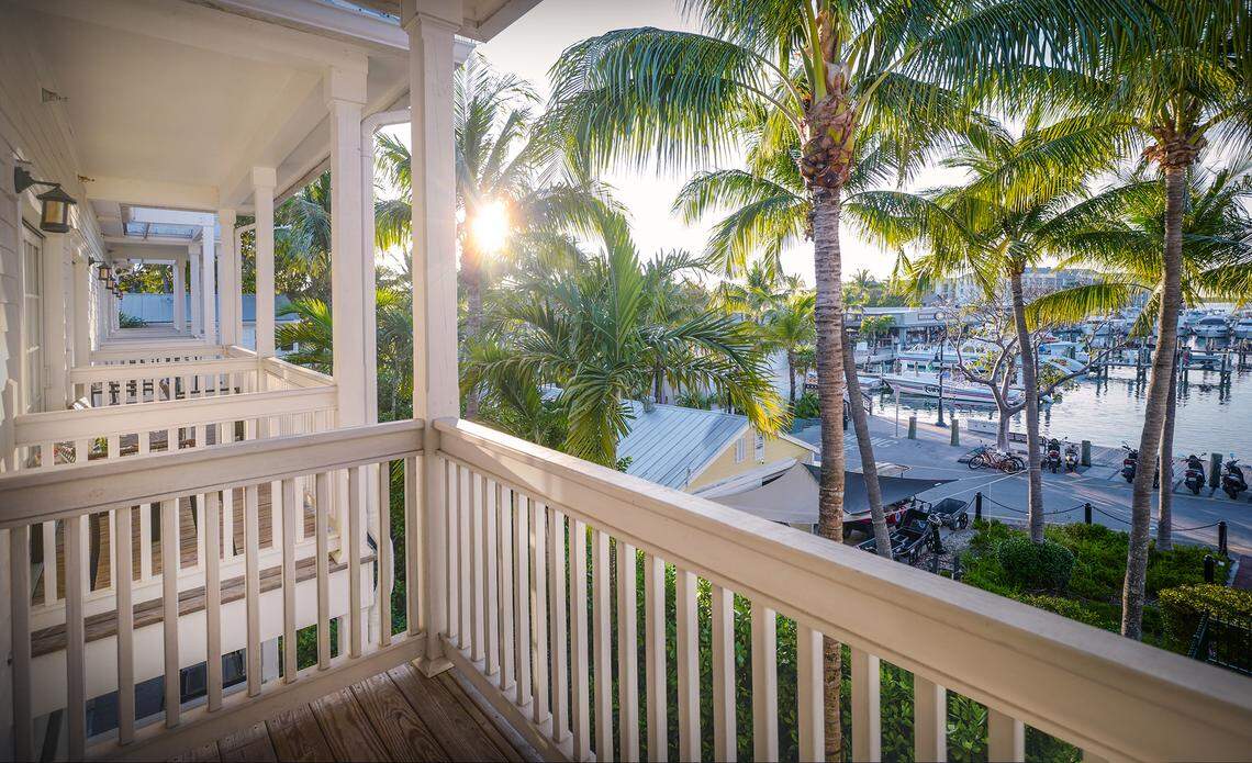 Harbor-view balcony at The Marker Key West.