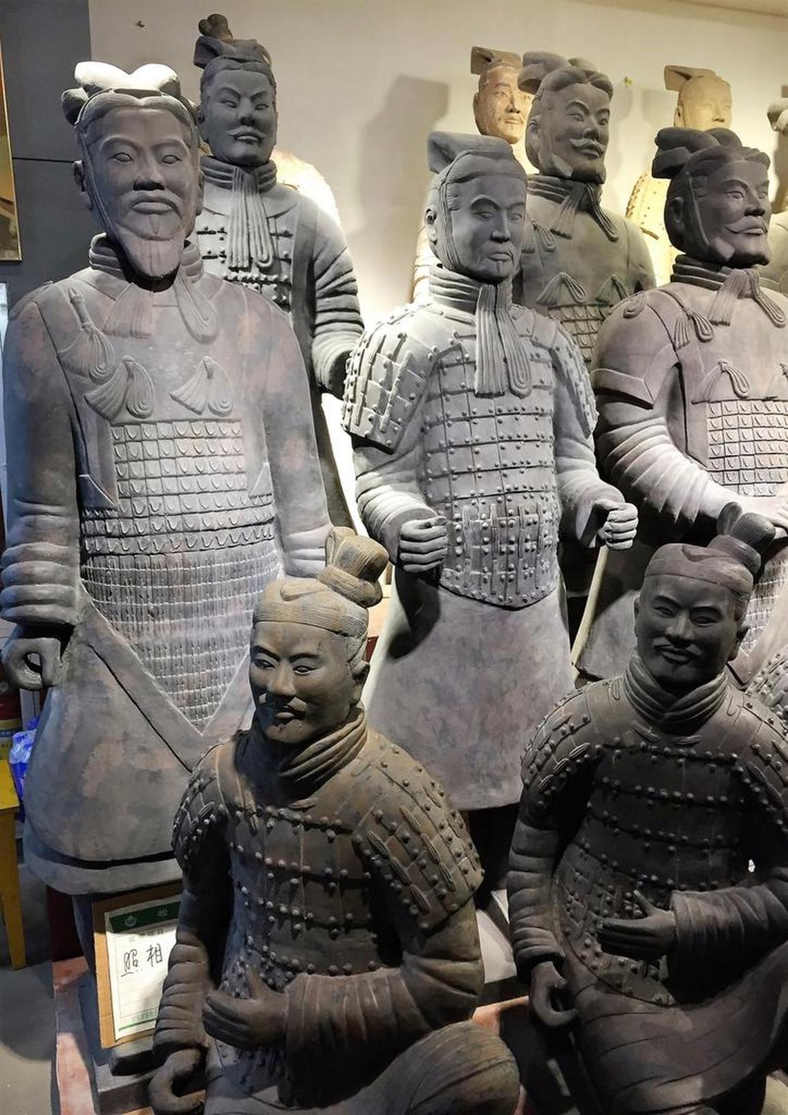 Terracotta warriors that have been excavated near Xian, China