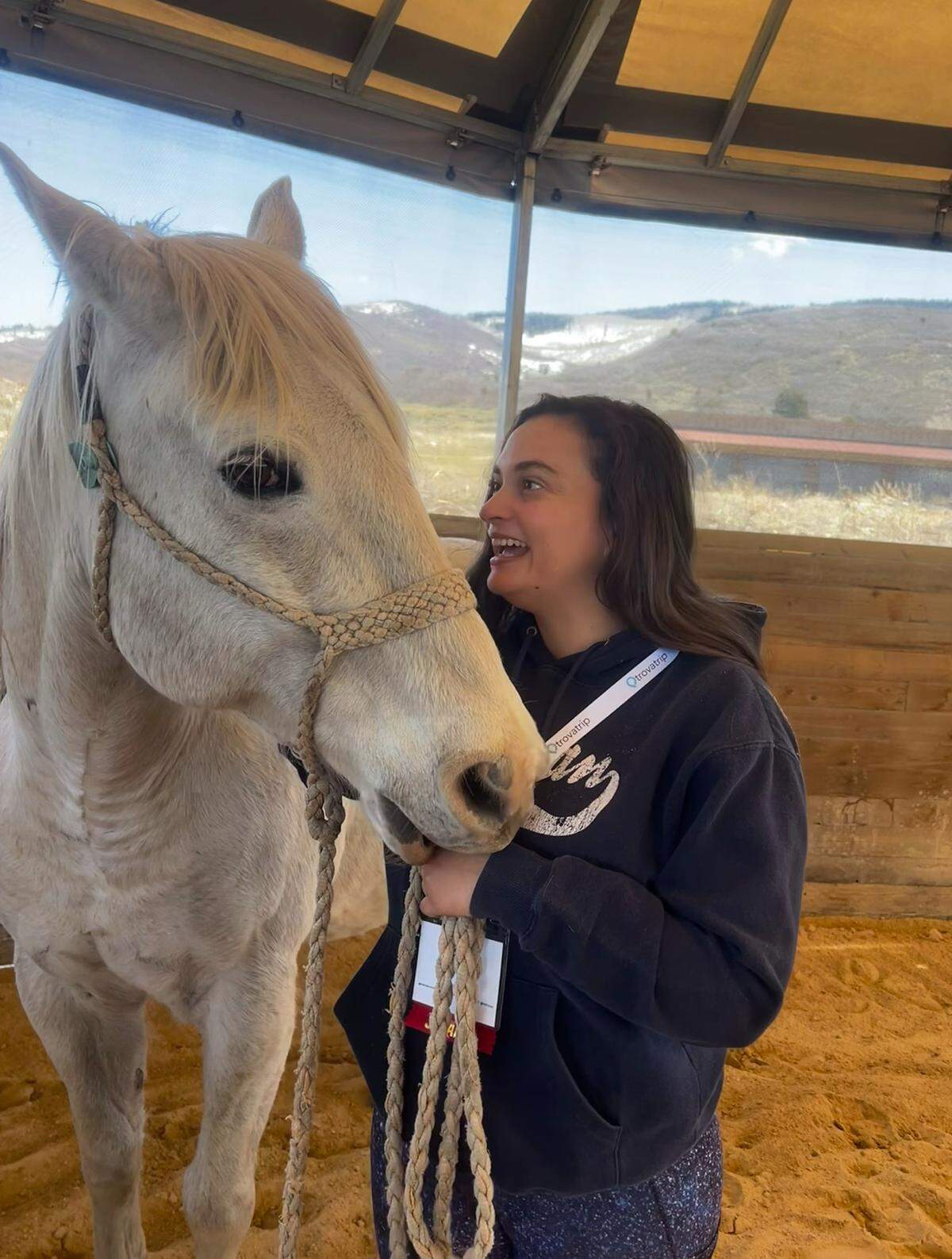 Equine-assisted mindfulness in the mountains of Utah, a grounding wellness practice rooted in presence and connection.
