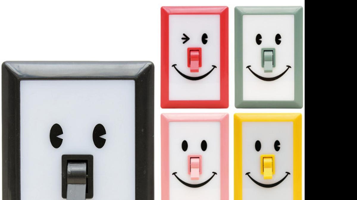 
Smile Switch Battery Powered LED Portable Night Light
