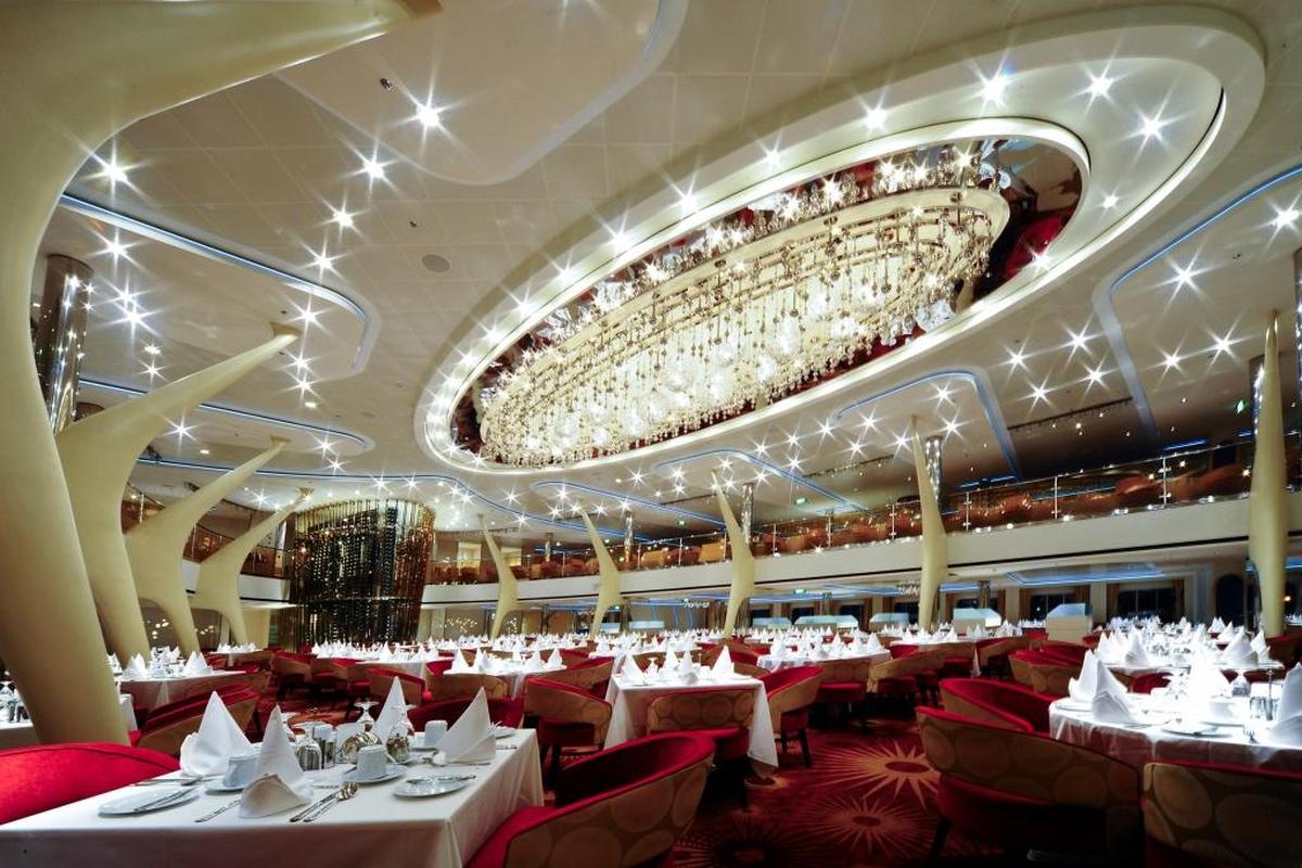 Main dining room aboard Celebrity Silhouette.