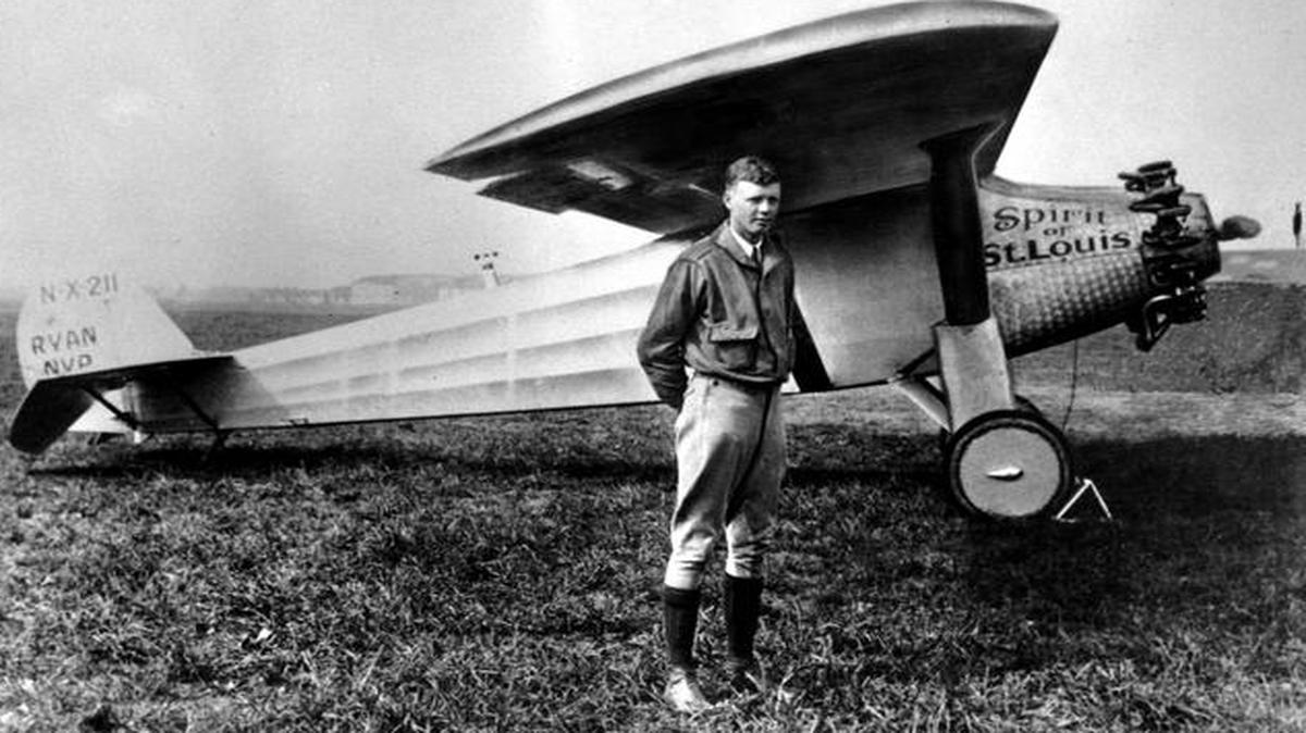 
In this 1927 photo, Charles A. Lindbergh poses with his plane “The Spirit of St. Louis.” Lindbergh’s aircraft, one of the premiere artifacts at the National Air and Space Museum in Washington, was lowered to the floor Thursday, for conservation work for the first time in more than 20 years, giving visitors a rare chance to see it up close. 



