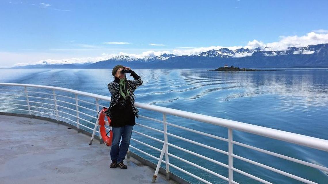 Alaska ferry Matanuska on the Inside Passage between Petersburg and Skagway.