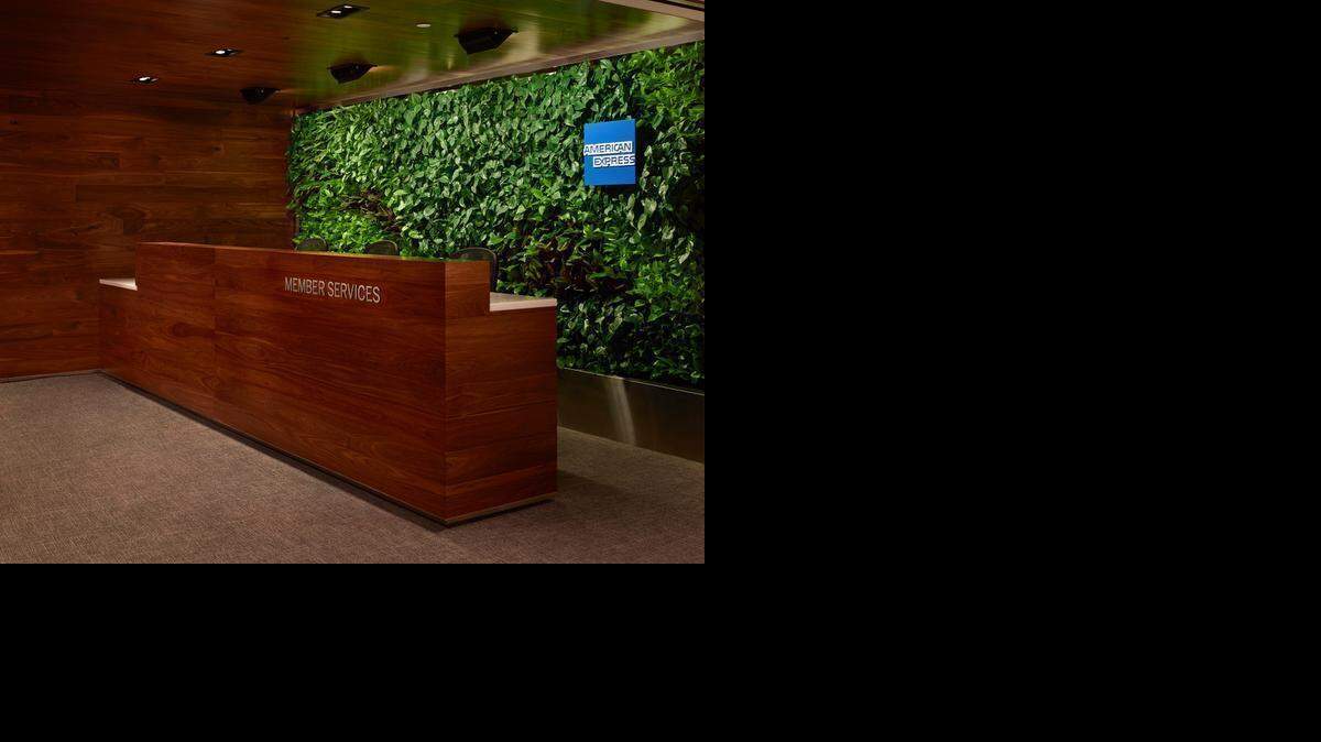 
The welcome desk at the Centurion Lounge in New York’s LaGuardia Airport. 

