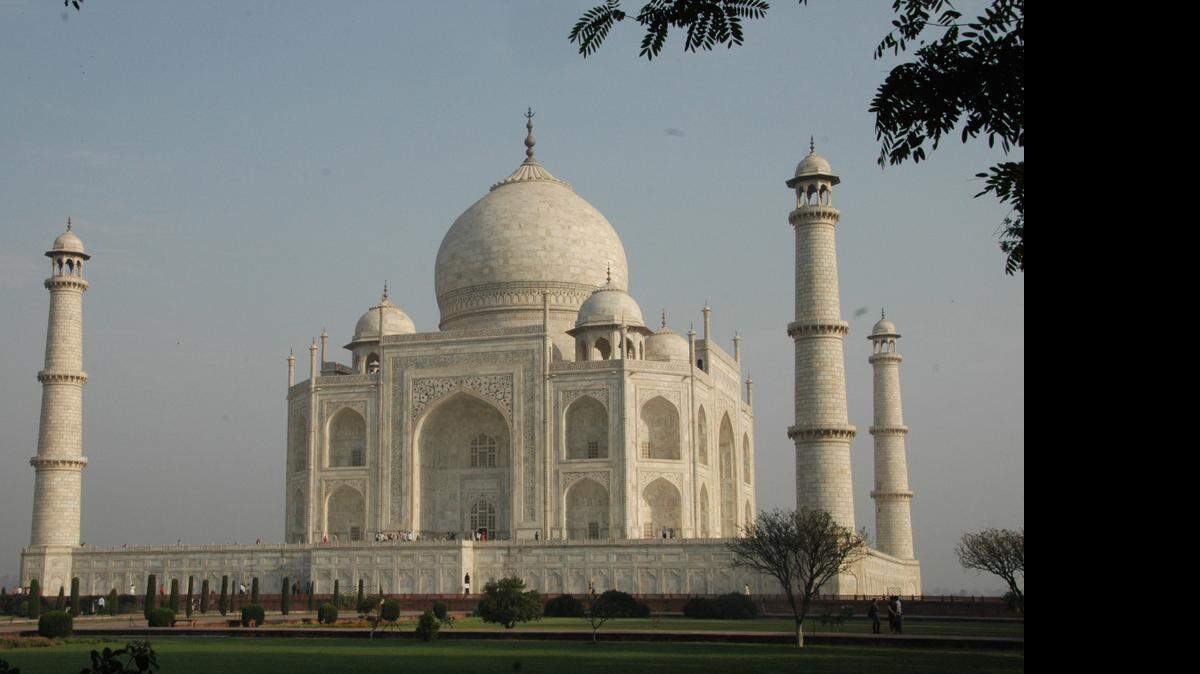 
MONUMENT IN WHITE: The Taj Mahal, Agra, India. 
