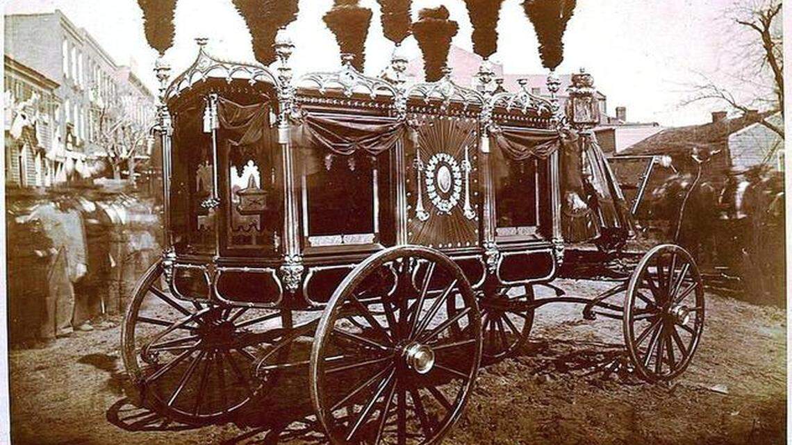 
A replica of the hearse that carried Abraham Lincoln’s body is being built and will be used in a funeral procession in Springfield, Illinois.
