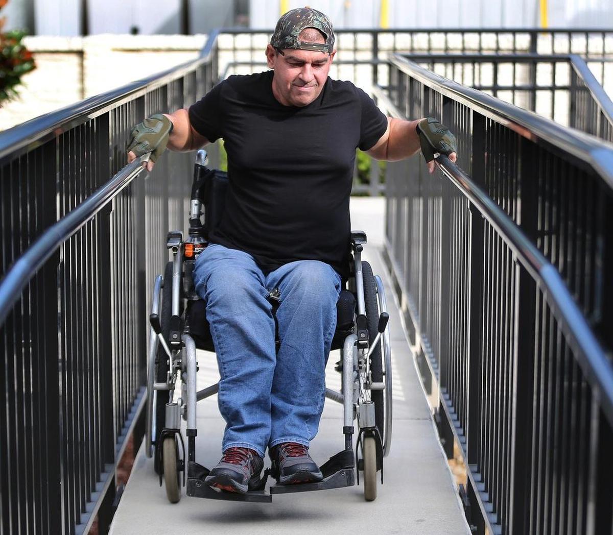 Osmel Pimienta Morales is paralyzed and needs a new wheelchair. His home does not have an elevator, and he sometimes struggles with his old, heavy wheelchair.