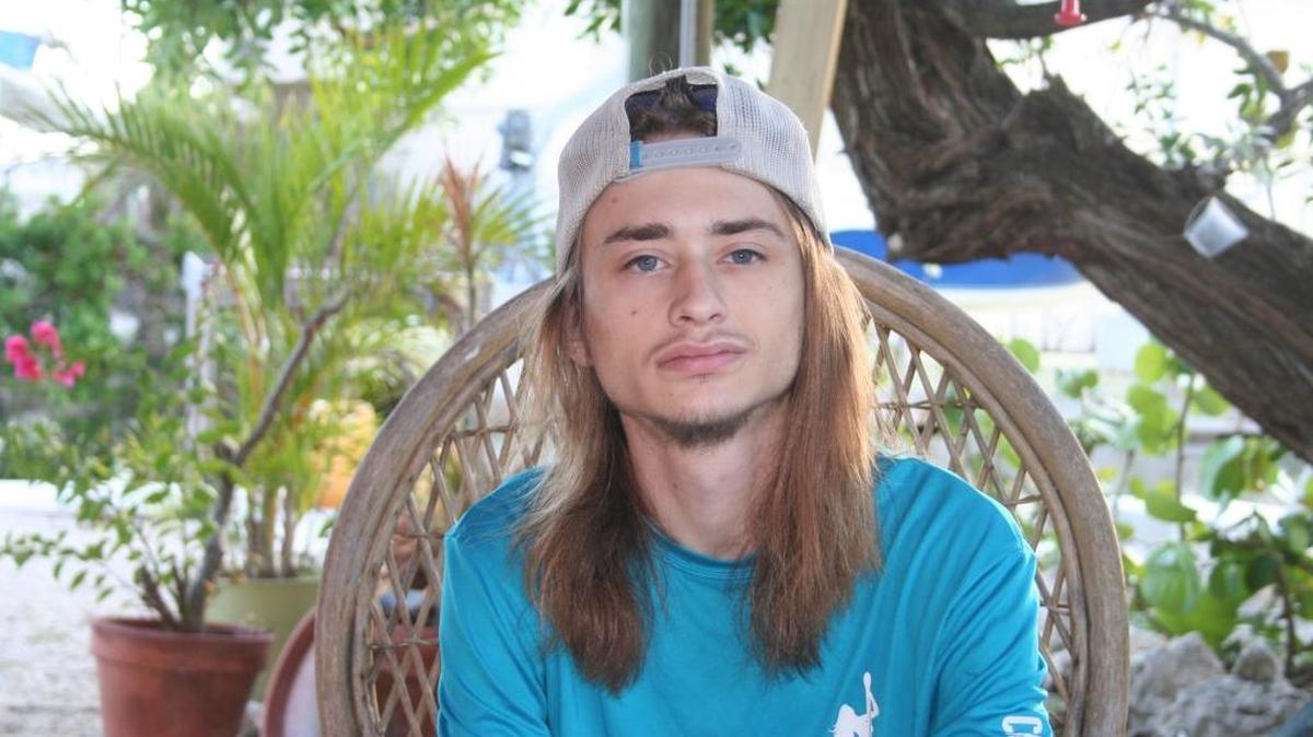 ‘It’s really nice and calm down here and it really helps with my condition, how easy-going it is for sure,’ Garrett Lisle says of living in the Keys. He lost nearly all his belongings when his home in Cudjoe Key — ground zero for Hurricane Wilma — was heavily damaged in the story. Lisle, who has cystic fibrosis, must stay in the hospital weeks at a time.
