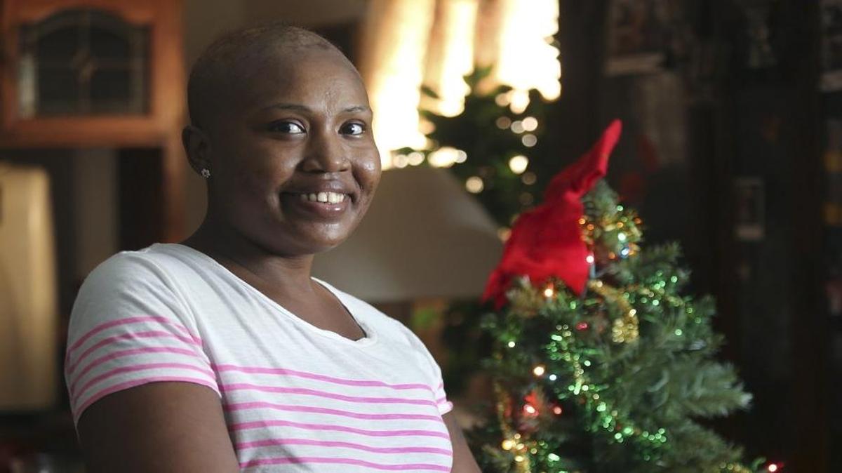 Kimbalee Gentle, a mother of three girls, was diagnosed with breast cancer and had a mastectomy in September.