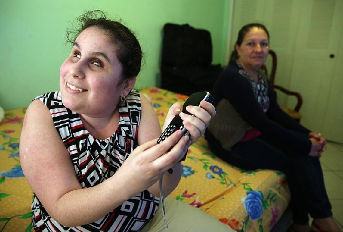 Katherine Sanchez and her mother, Katia Triana, had been living in a rented room with an air mattress in Miami since they arrived in the United States last year.