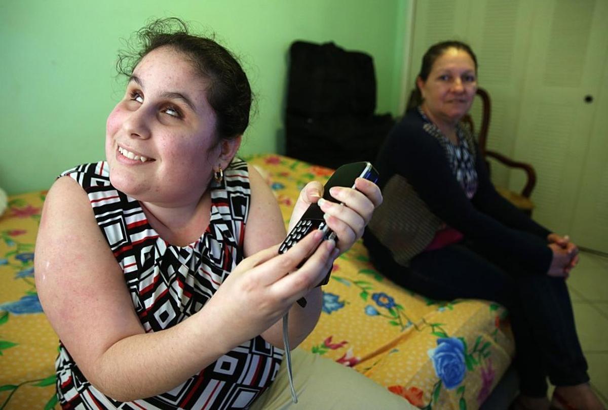 Katherine Sanchez and her mother, Katia Triana, had been living in a rented room with an air mattress in Miami since they arrived in the United States last year.