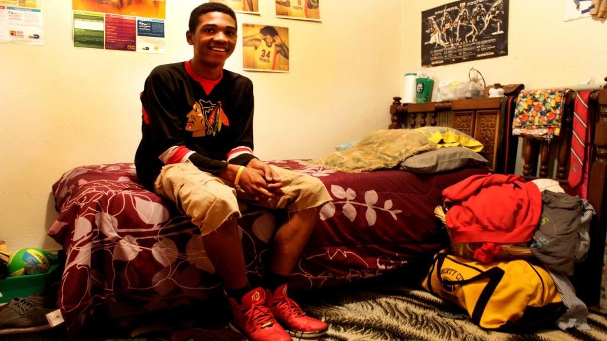 Clifton Ross, 14, needs a new bed for his large athletic frame. The football and basketball player is outgrowing his twin-sized bed.