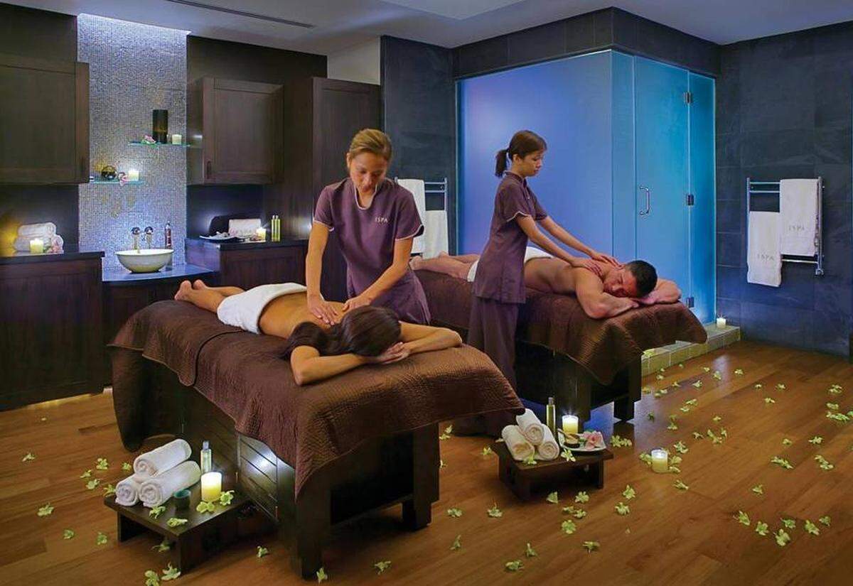 Backrubs at the Acqualina Resort &amp; Spa.