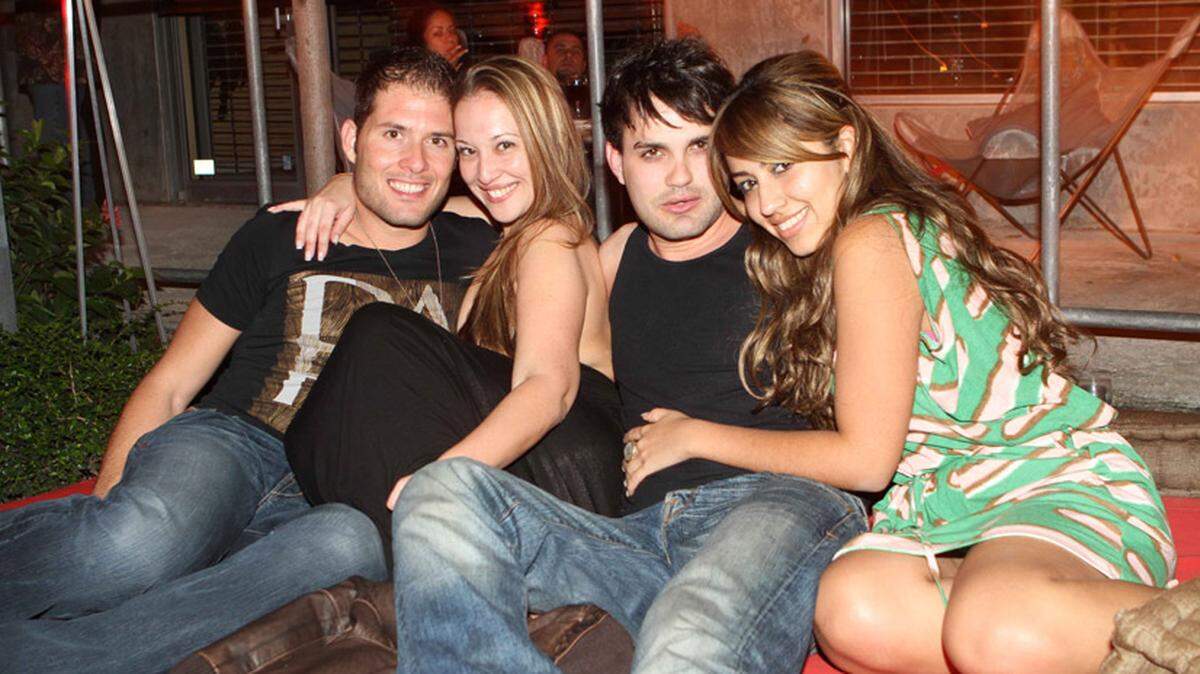Noslen Vega, barbie Bondar, leandro Guiller y Milaurys Ortega en News Lounge.Foto: Alex Mateo de Acosta.