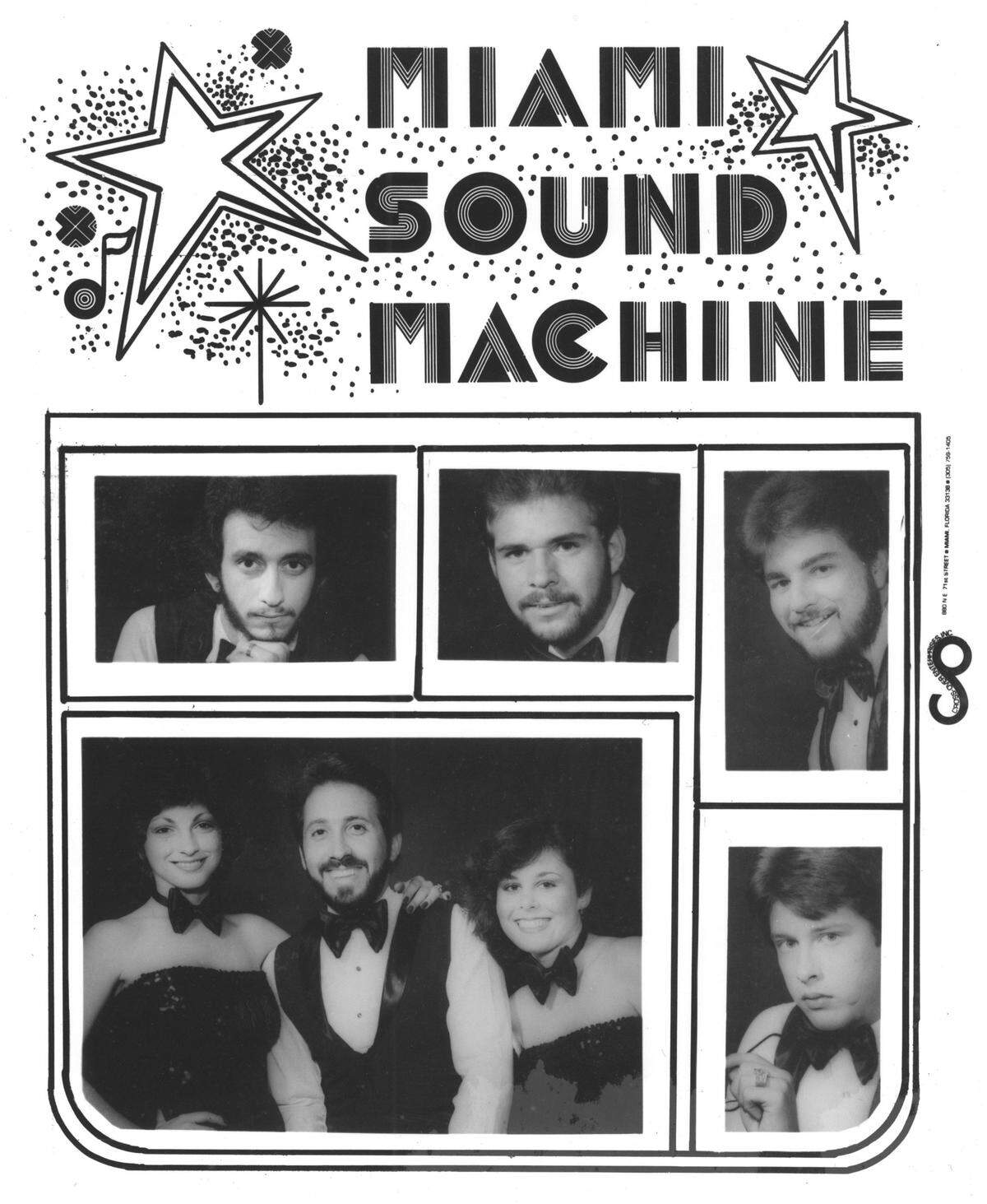 Good times! This Miami Sound Machine flyer features Gloria and Emilio Estefan.