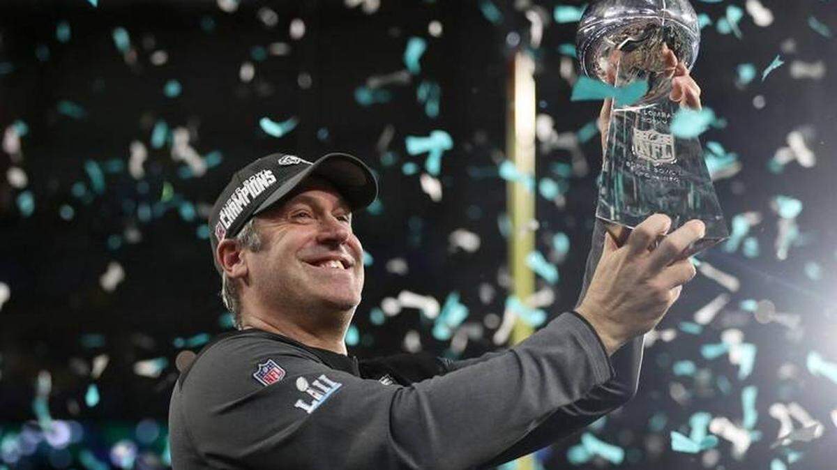 Eagles Coach Doug Pederson is all smiles, but frankly we're exhausted.