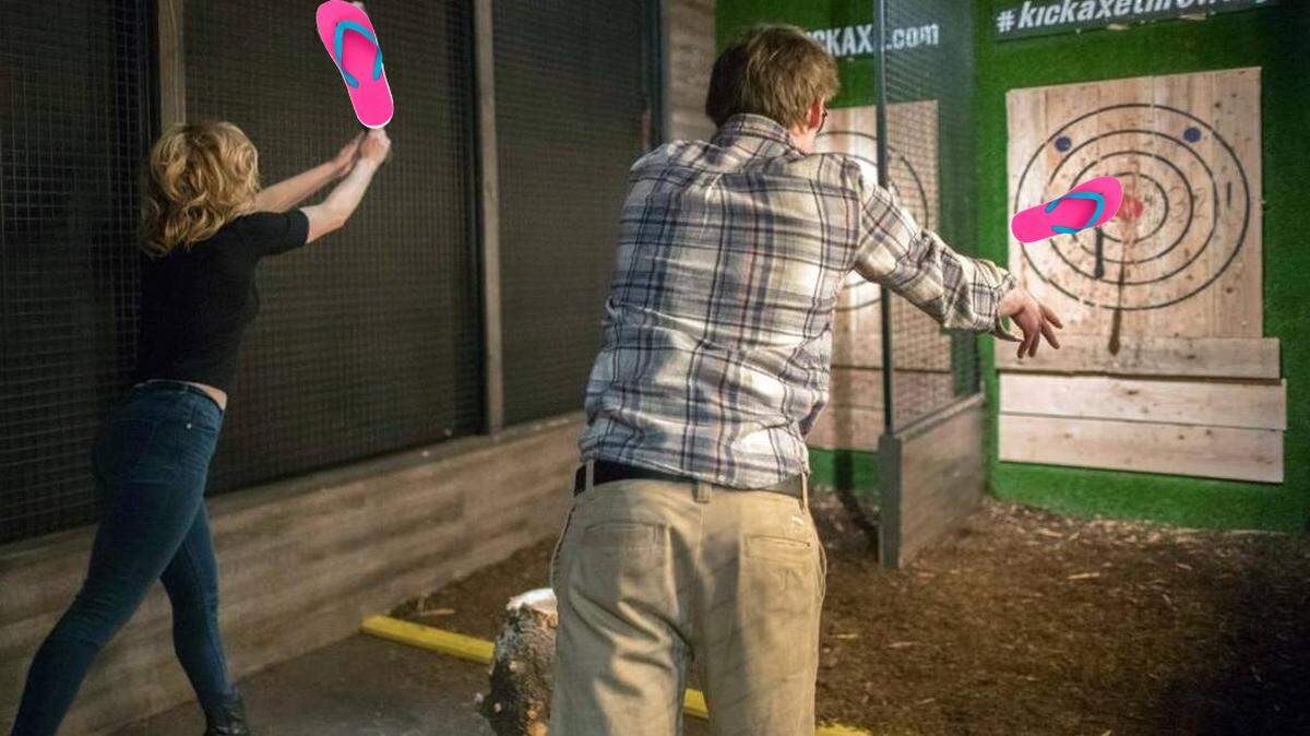 This new bar offers patrons a chance to work on their chancletazo.