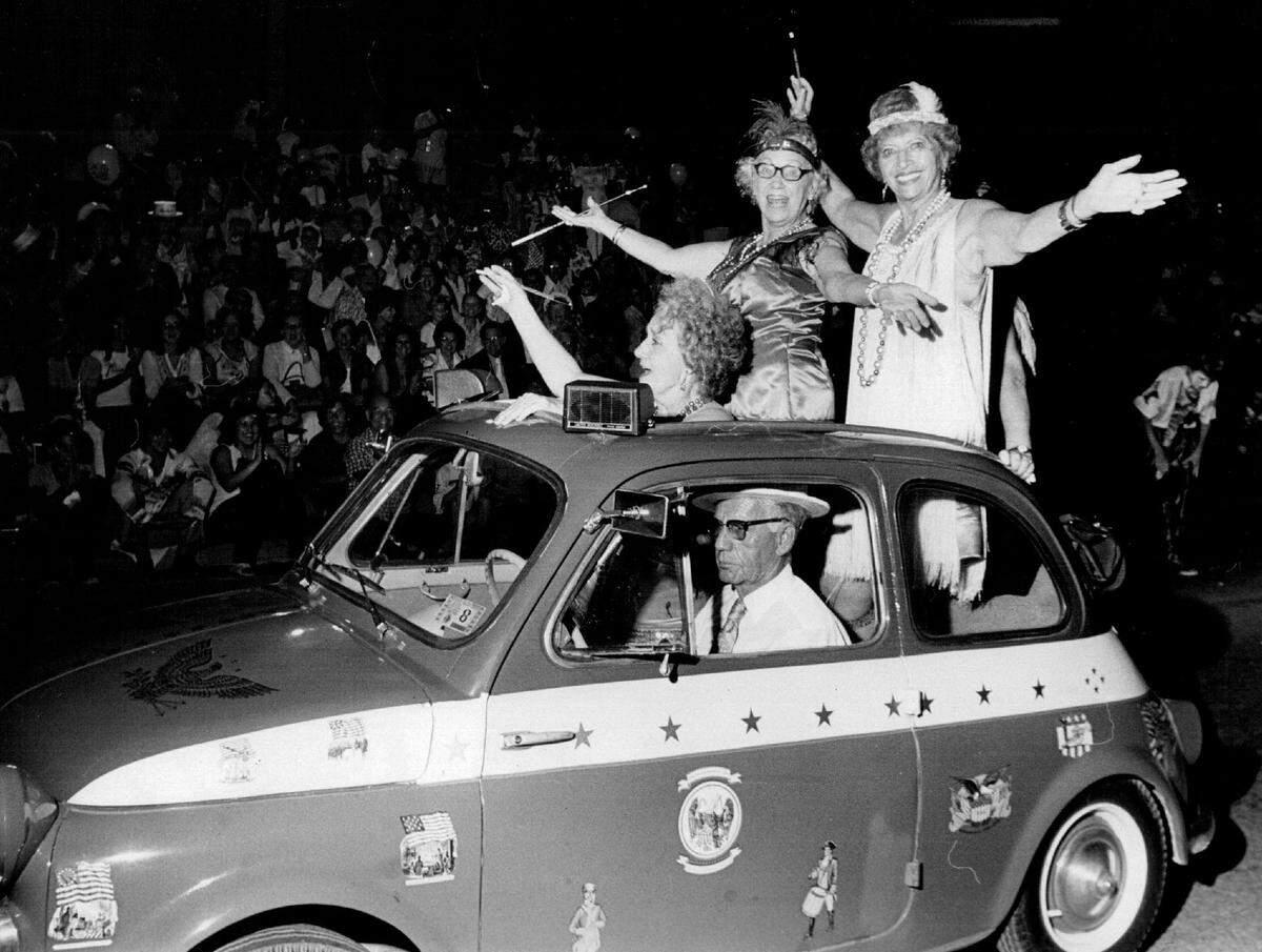 9/17/1975, John Pineda/Miami Herald: Hialeah 50th Anniversary. Some of Hialeahs Oldies parade in 50th anniversary.