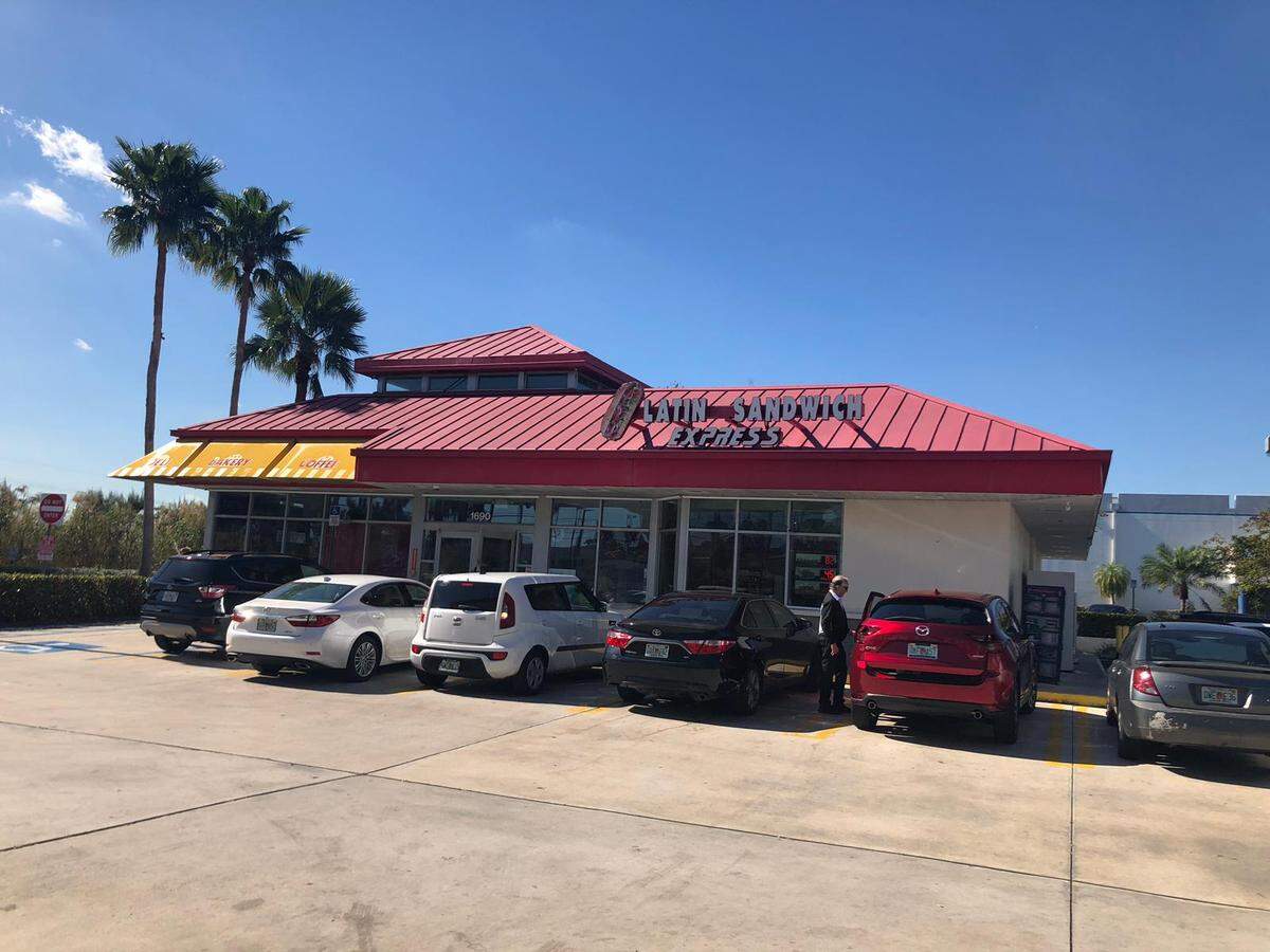 Latin Sandwich Xpress even has a drive thru window.