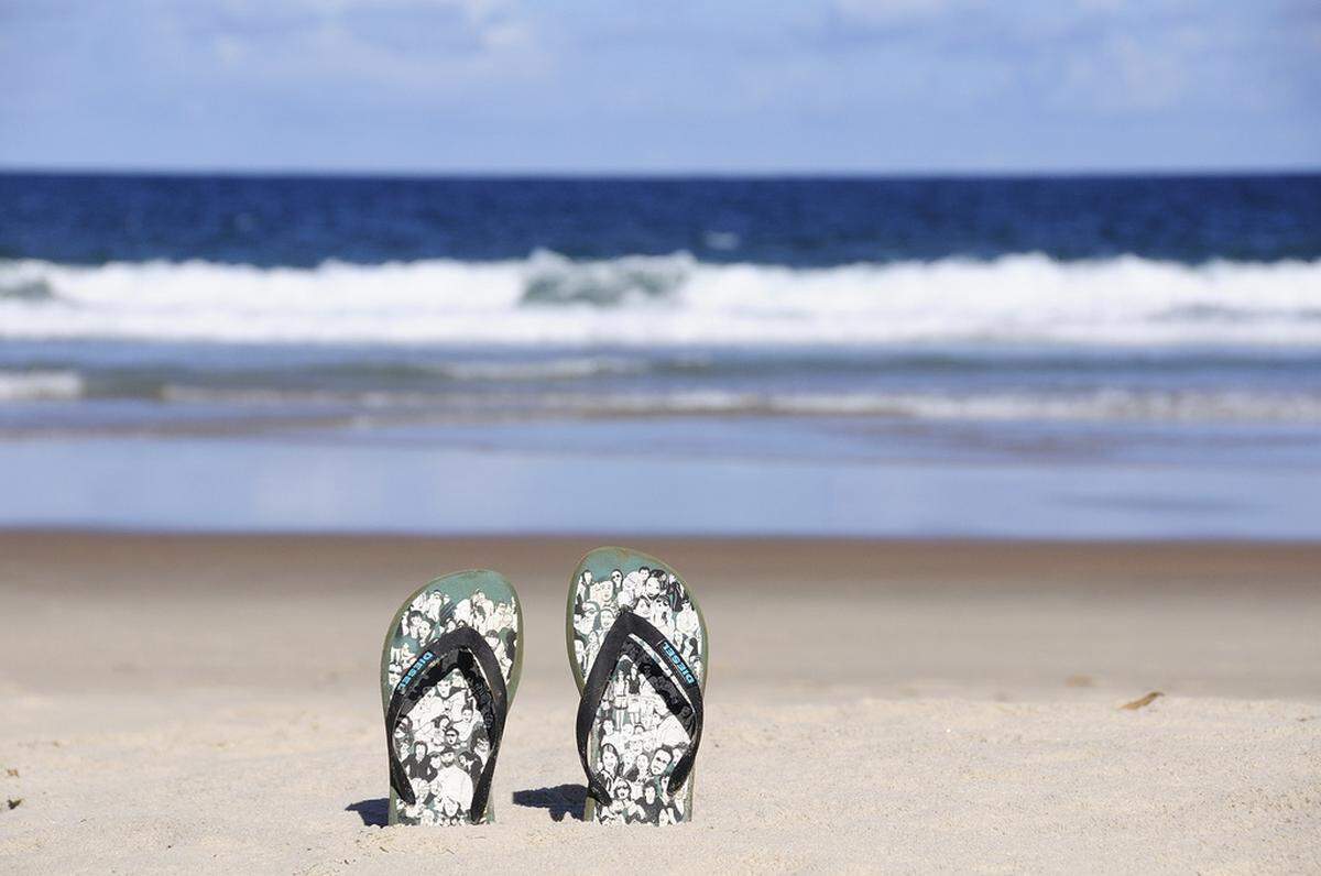This is a universally acceptable place for flip flops, our experts say.