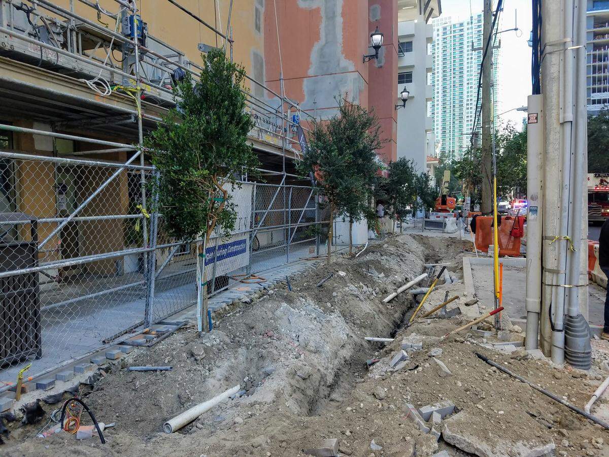 Bonus! This is the street right outside the garage entrance.