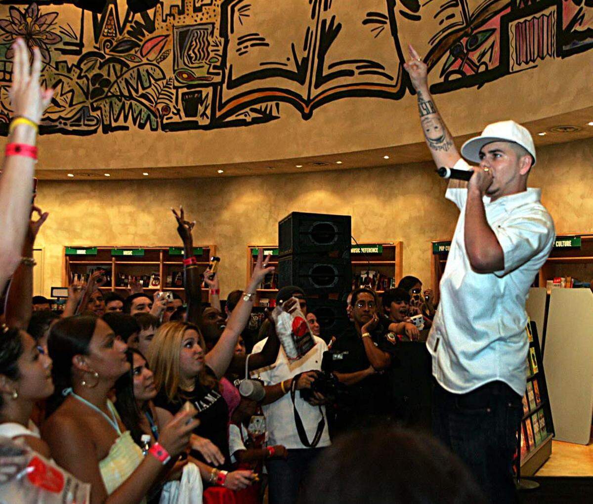 8/27/04, To Locales " MTV's Awards " photo by Pedro Portal/......  Rapper Pit Bull, performed at Virgin Megastore located at Sunset Place shopping center in South Miami as part of the MTV's awards events today.......